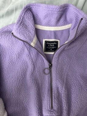 Abercrombie & Fitch Lavender Half-Zip Sherpa